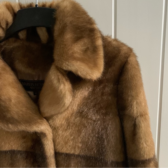 Vintage Marvin Richards New York Faux Fur Coat Size M - Picture 2 of 9